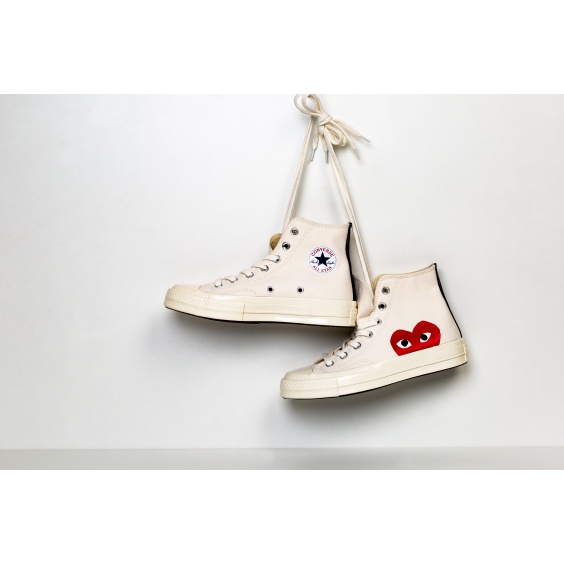 CDG Converse high top, off white 
