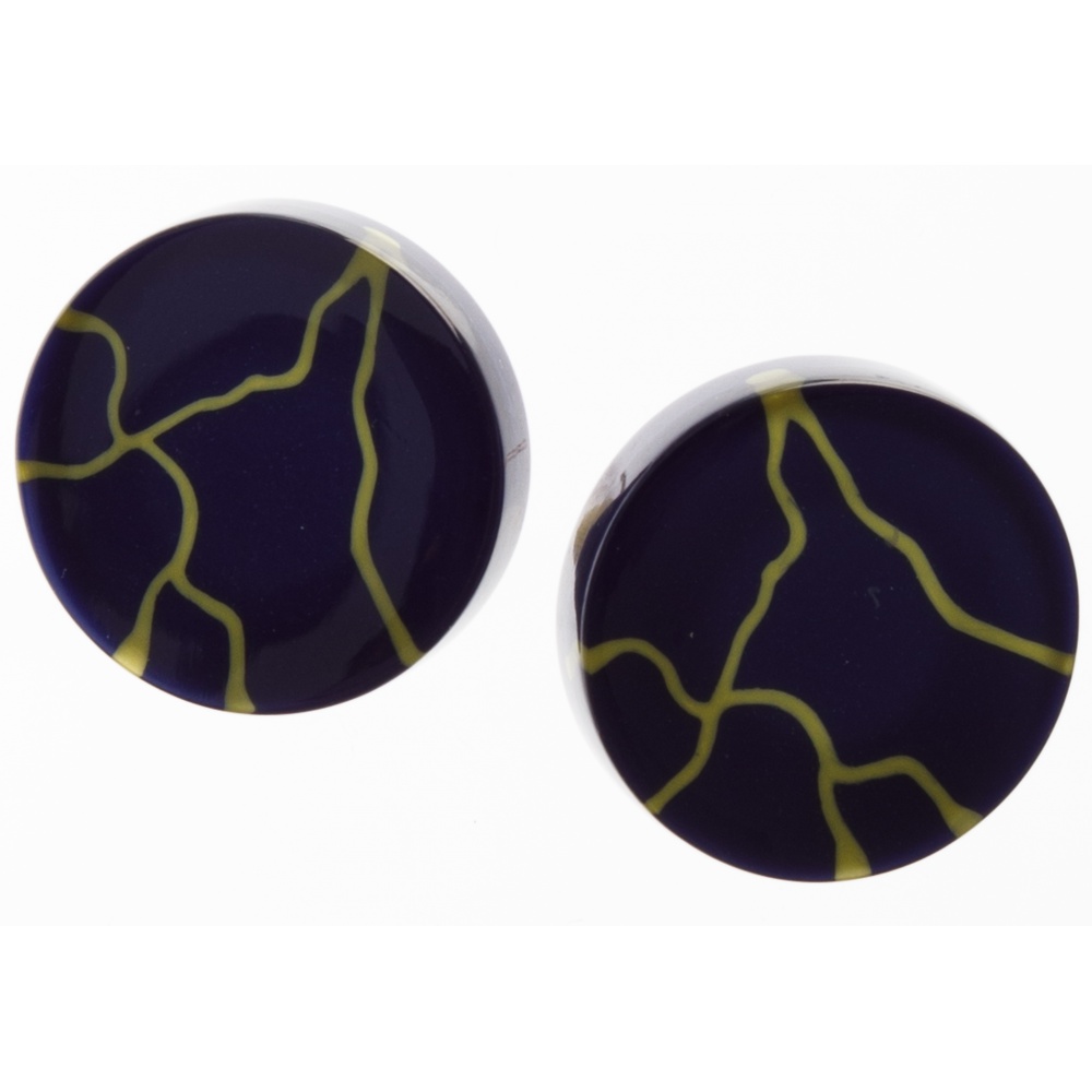 Aspen by Zsiska, ear studs, blue