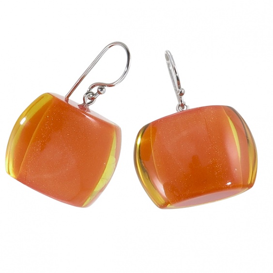 earrings, orange