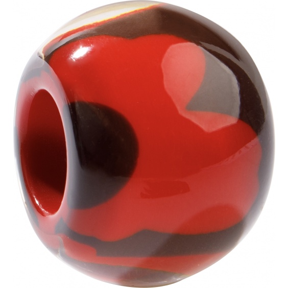 Bliss Stone round, red/braun flower