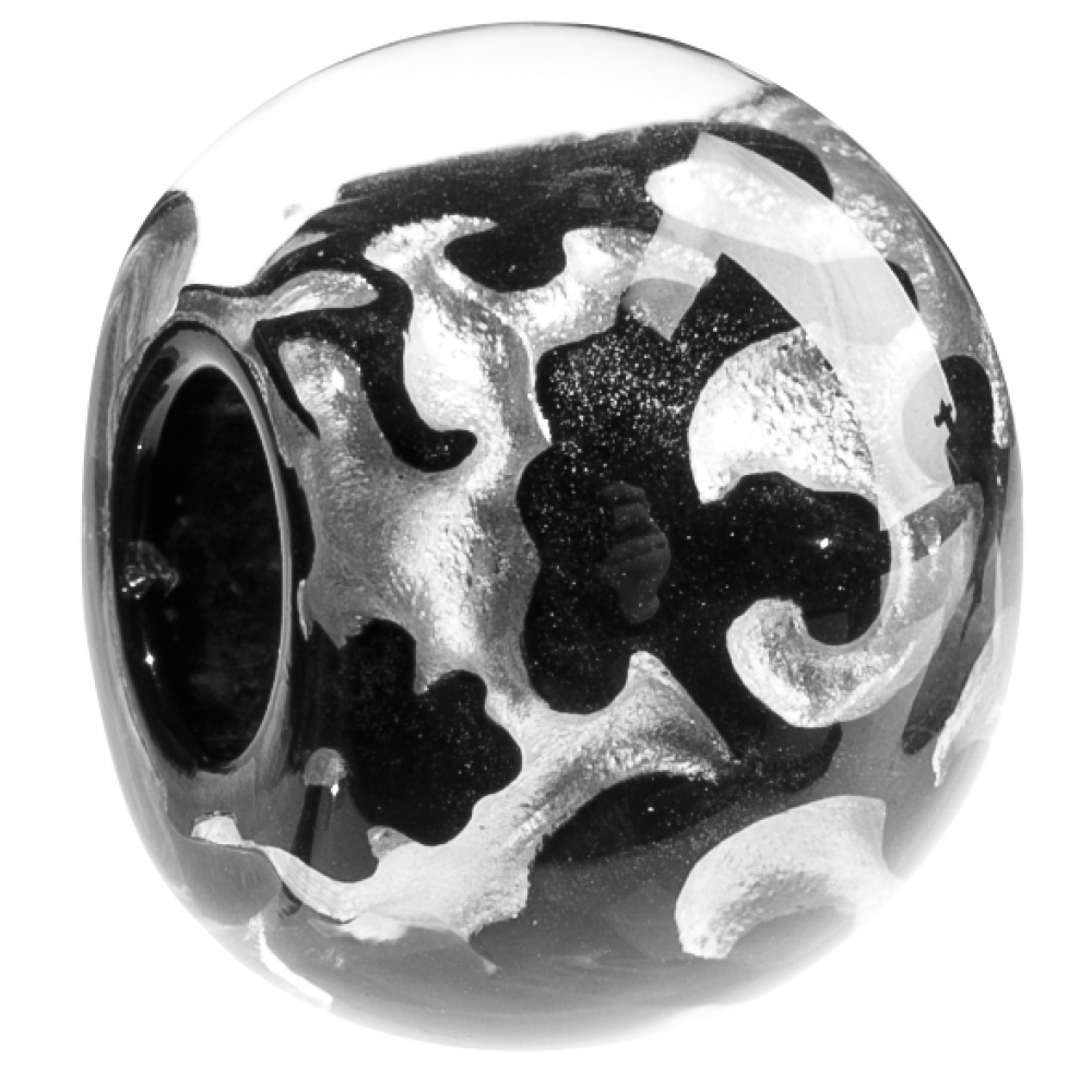 Bliss by Zsiska, Bliss Stein rund , silber/schwarz