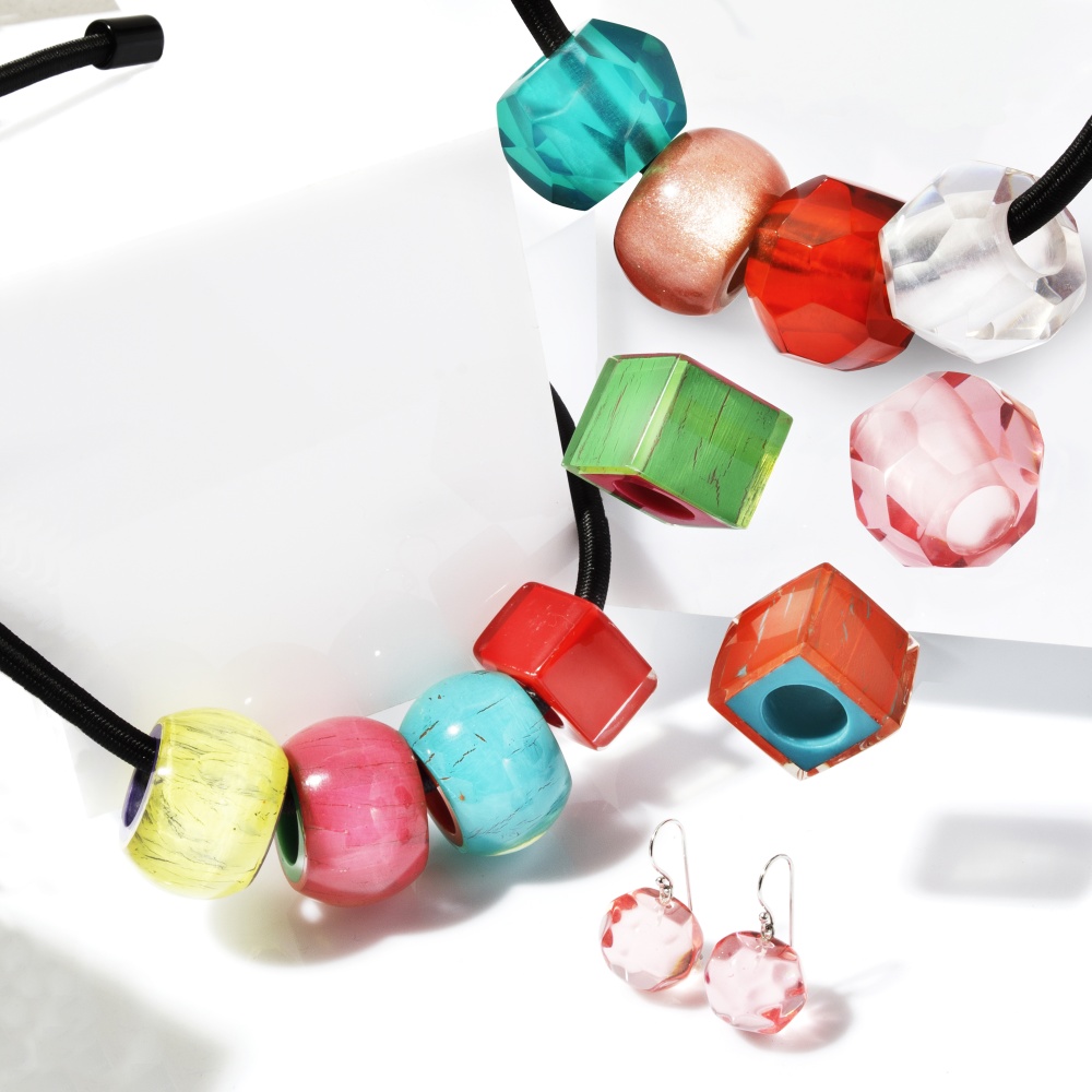 Bliss by Zsiska, Bliss Stein rund, türkis/orange