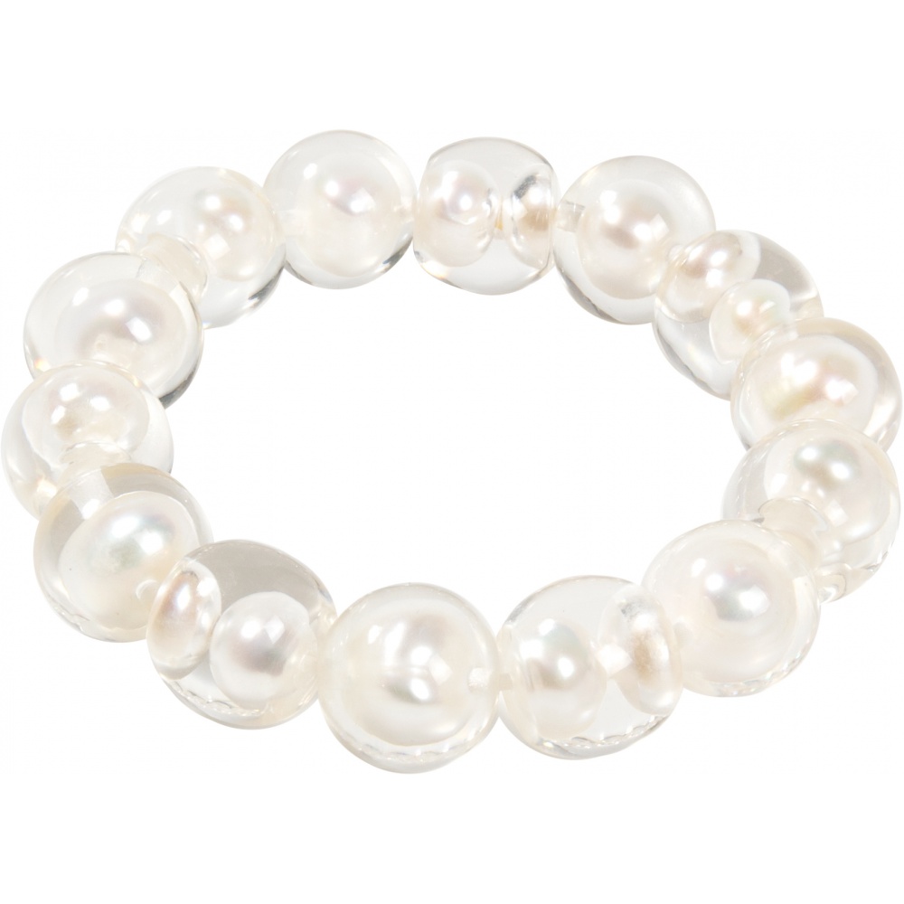 Bubbling Pearl 20 by Zsiska, Armband, weiß