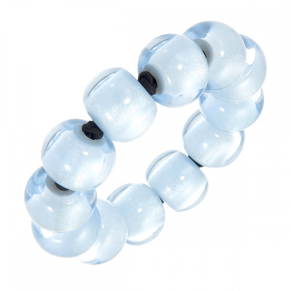 COLOURFUL BEADS by Zsiska, Armband, hellblau