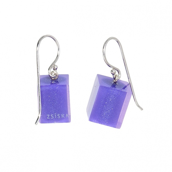 earrings small, purple