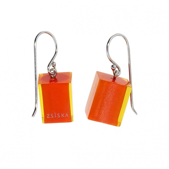 earrings small, orange