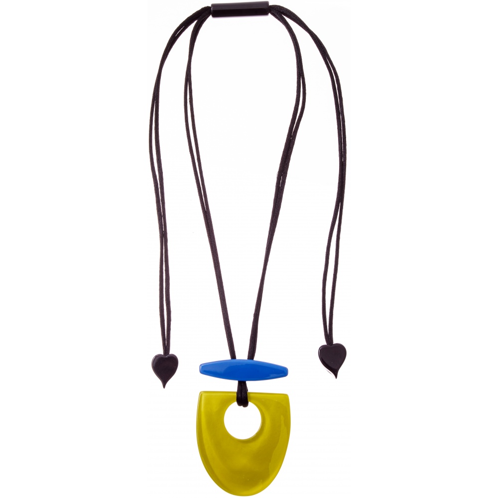 Colourful Statement by Zsiska, Kette, längenverstellbar, blau/grün