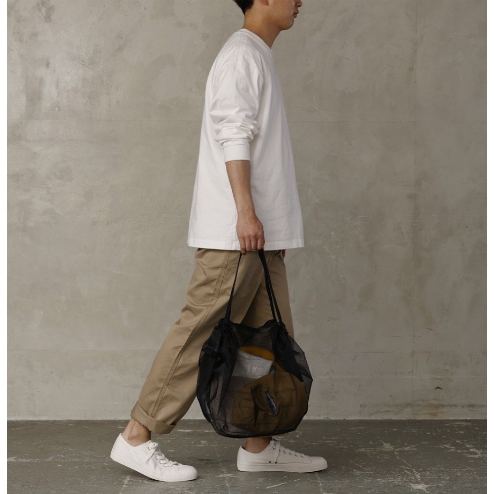 foldable bags by Shupatto, faltbare Tasche ( Mesh Bag ), Black