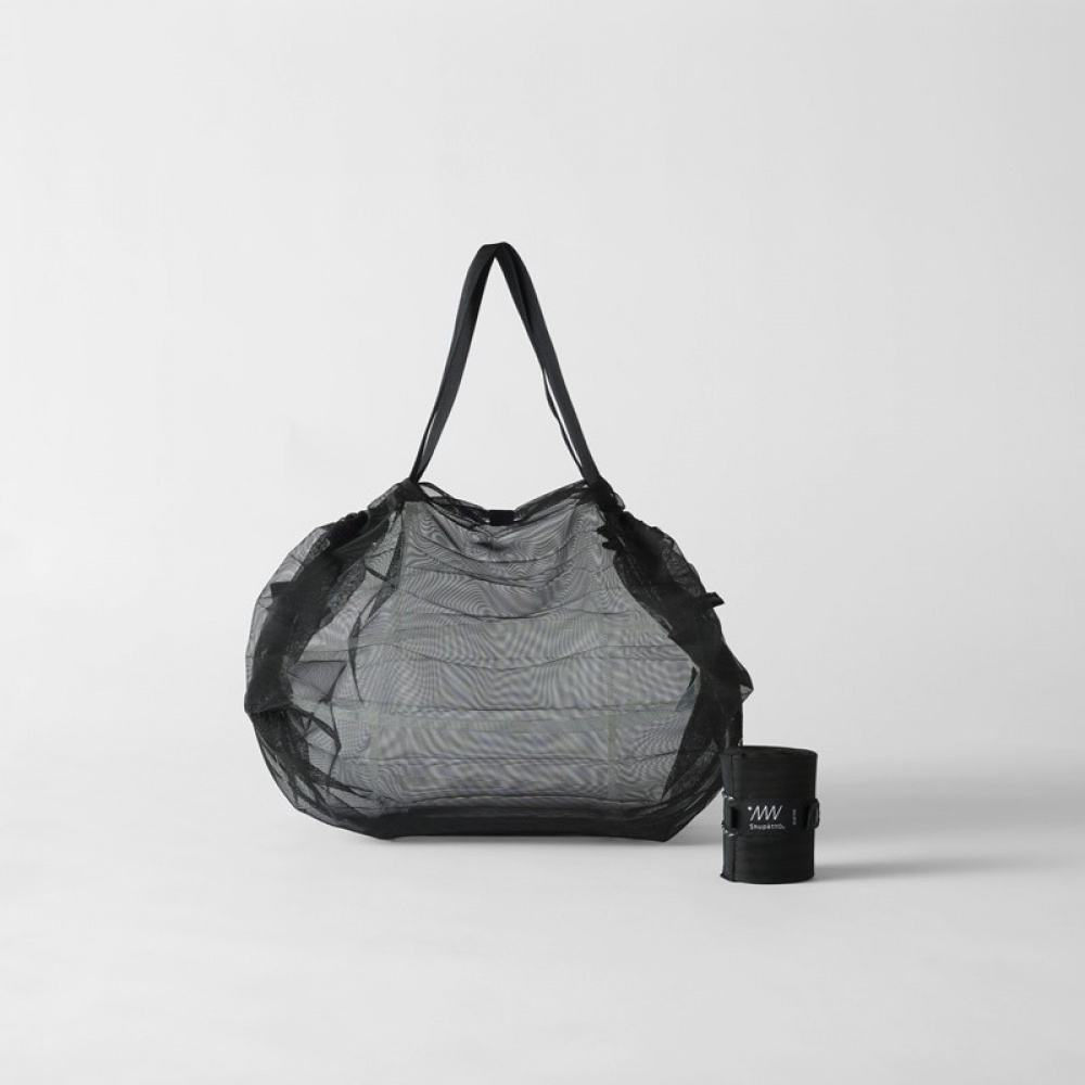 foldable bags by Shupatto, faltbare Tasche ( Mesh Bag ), Black