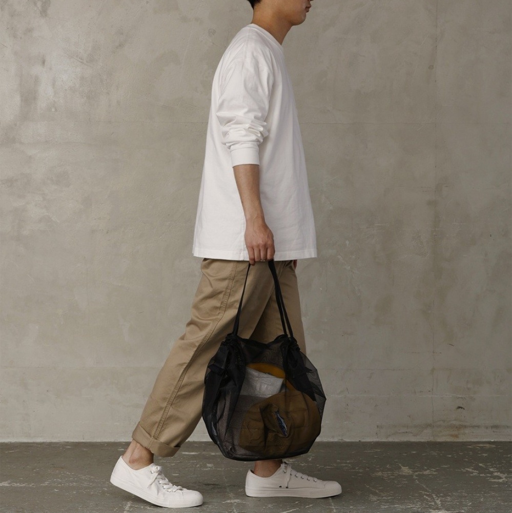 foldable bags by Shupatto, faltbare Tasche ( Mesh Bag ), Black