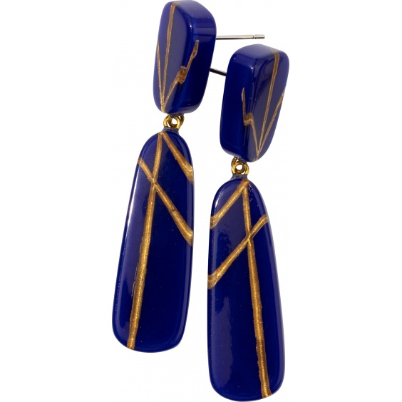 Ohrstecker, blau