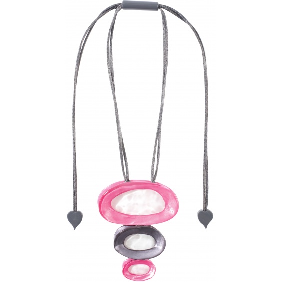 pendant, adjustable length, pink