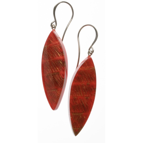earrings, red
