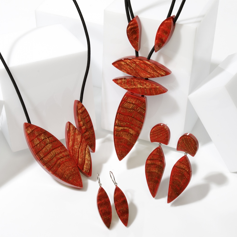 Juno by Zsiska, Ohrringe, rot