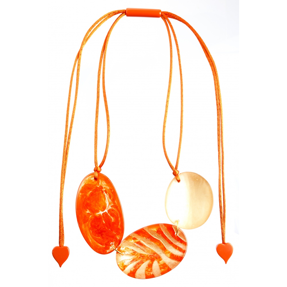 Lilith by Zsiska, Kette, längenverstellbar, rosegold - orange