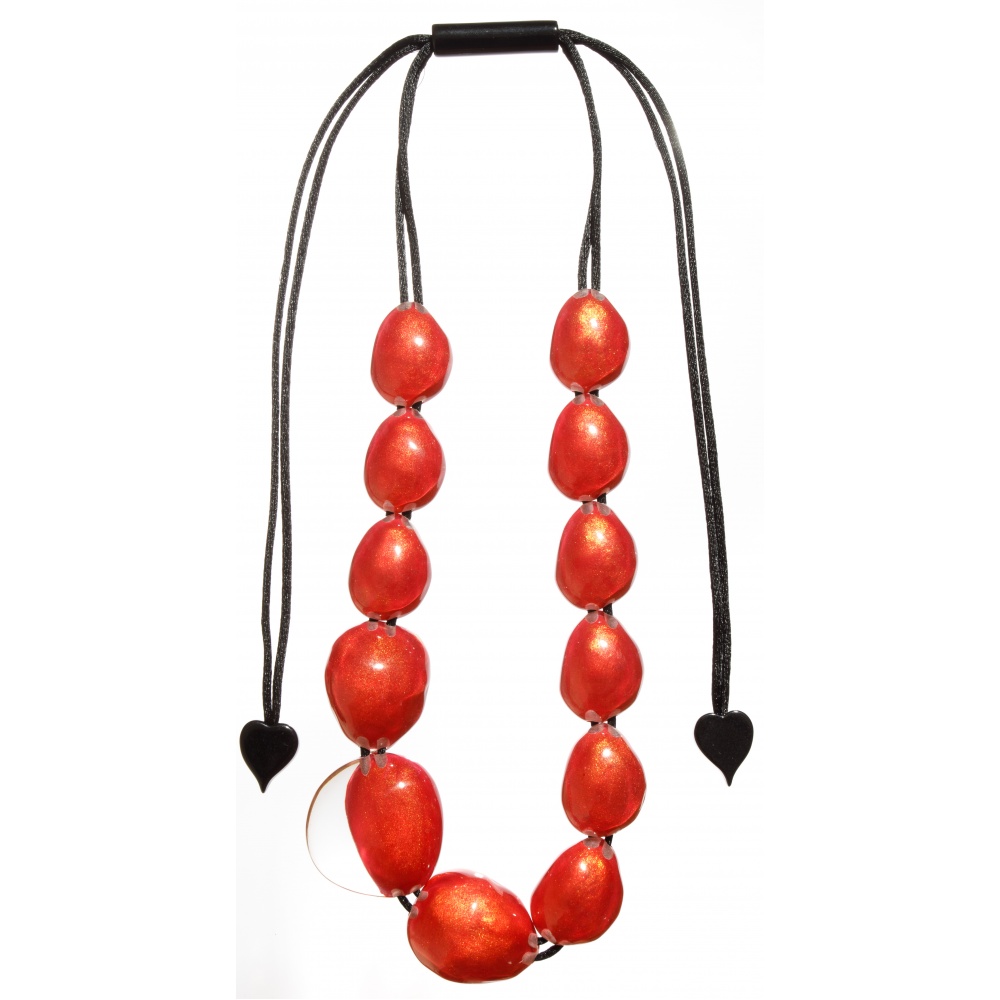 Luxus by Zsiska, Kette, längenverstellbar, rot