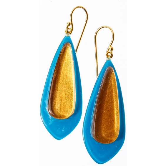 earrings, turquoise