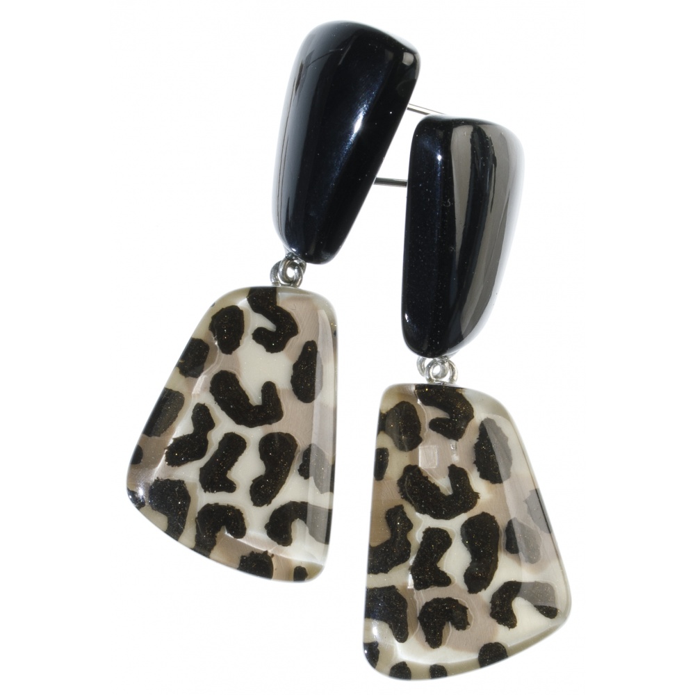 Nina by Zsiska, Ohrringe, schwarz