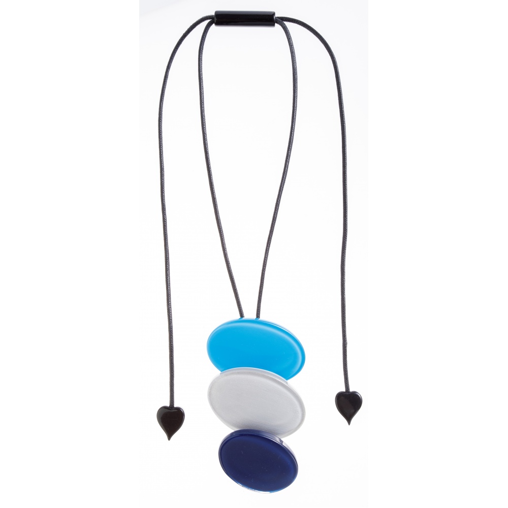 Passion by Zsiska, Kette 3-Teilig, blau/silber