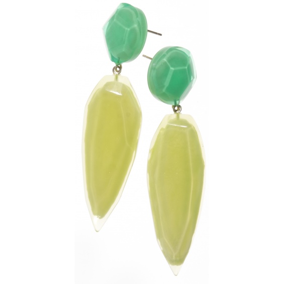 earrings, green