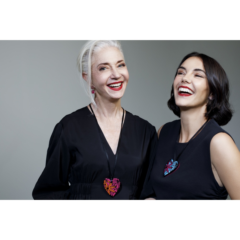 Prima Heart by Zsiska, Kette, längenverstellbar, pink/blau