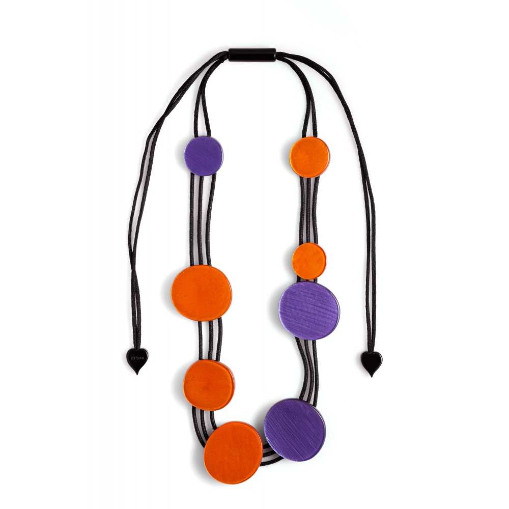 Prue by Zsiska, Diana Kette, längenverstellbar, lila/orange
