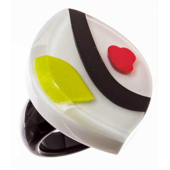 ring, white/black/red/yellow