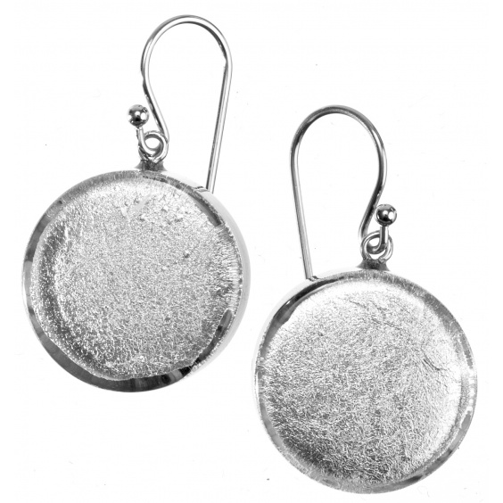 Ohrringe, silber rund