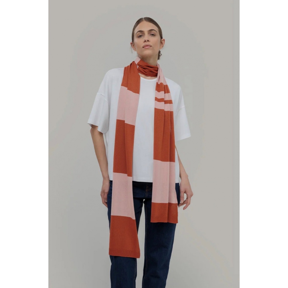 Rifo  by Rifo, Schal aus leichter Viskose, rosa/brown