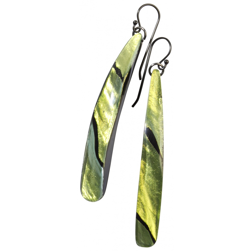 Safiya by Zsiska, Ohrringe lang, grün