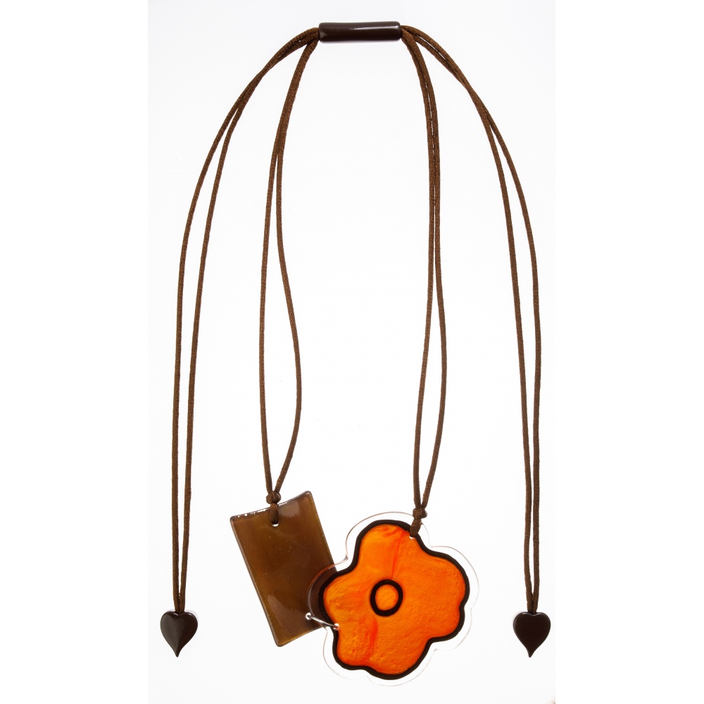 Sela by Zsiska, Kette, längenverstellbar, orange