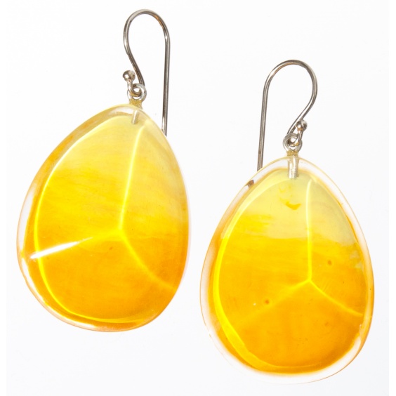 earrings, yellow